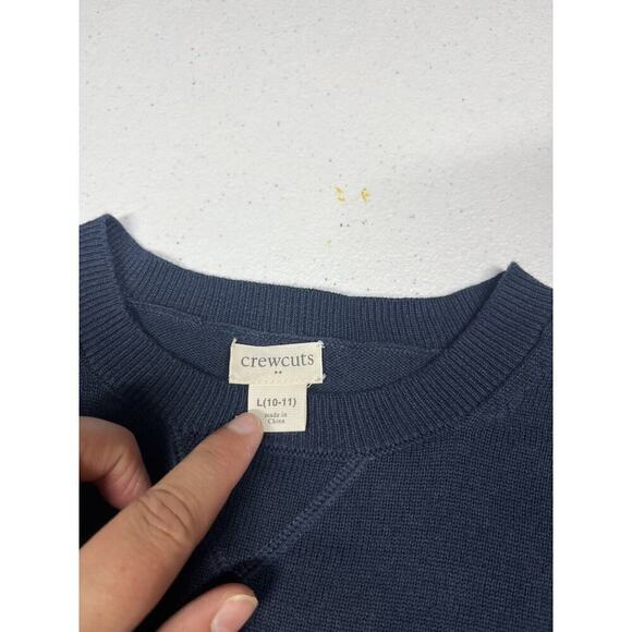 Crewcuts 100% Cotton Navy Blue Crewneck Sweater Size Large - Picture 2 of 5